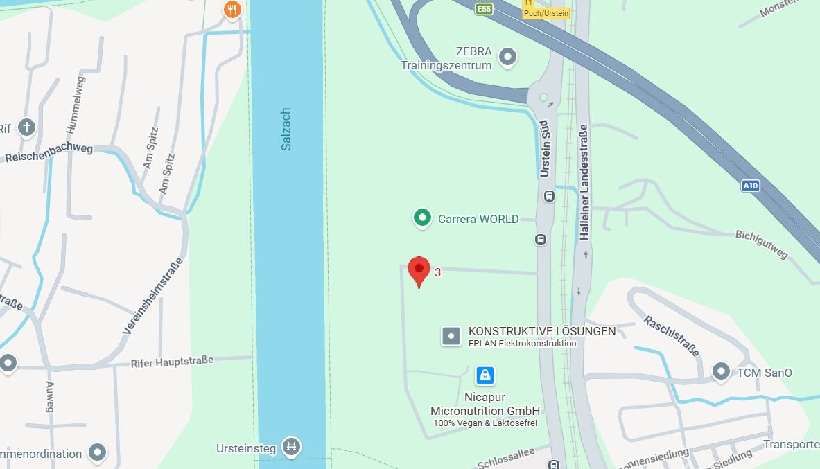 Karte mit dem Standort der Kavedo OG in Puch bei Hallein